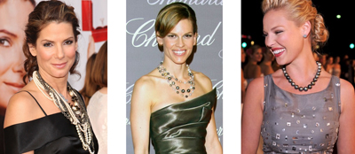 Celebrities wearing pearls