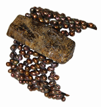 Multi-strand Copper Bracelet with an Amber centrepiece