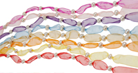 pearl ribbons close up