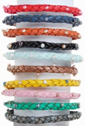 christmas Pearl & Leather Bracelets