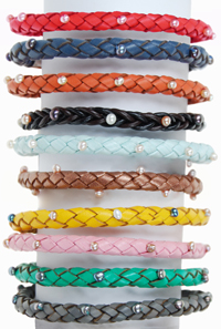 christmas Pearl & Leather Bracelets